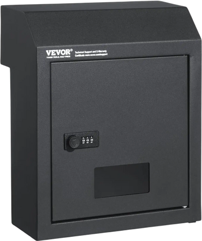Vevor Mailbox Through-the-Door Key Drop Box Dark Gray New
