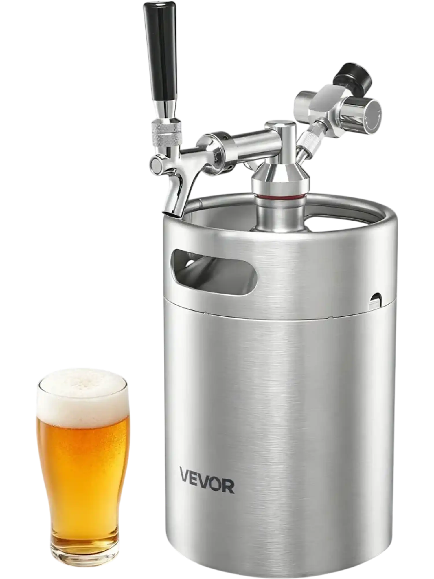 Vevor Mini Keg Pressurized Growler Tap System 170 oz 5 L Stainless Steel Beer Kit New