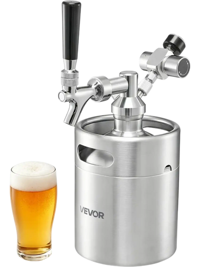Vevor Mini Keg 64oz Pressurized Growler Tap System Beer Kit New