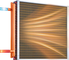 VEVOR Water to Air Heat Exchanger, 24 x 24 in Finned Tube HVAC Heat Exchanger Coil with Copper Tubes & Aluminum Fins, 225K BTU Output for Outdoor Wood Furnace, Hydronic Heating & Cooling Systems