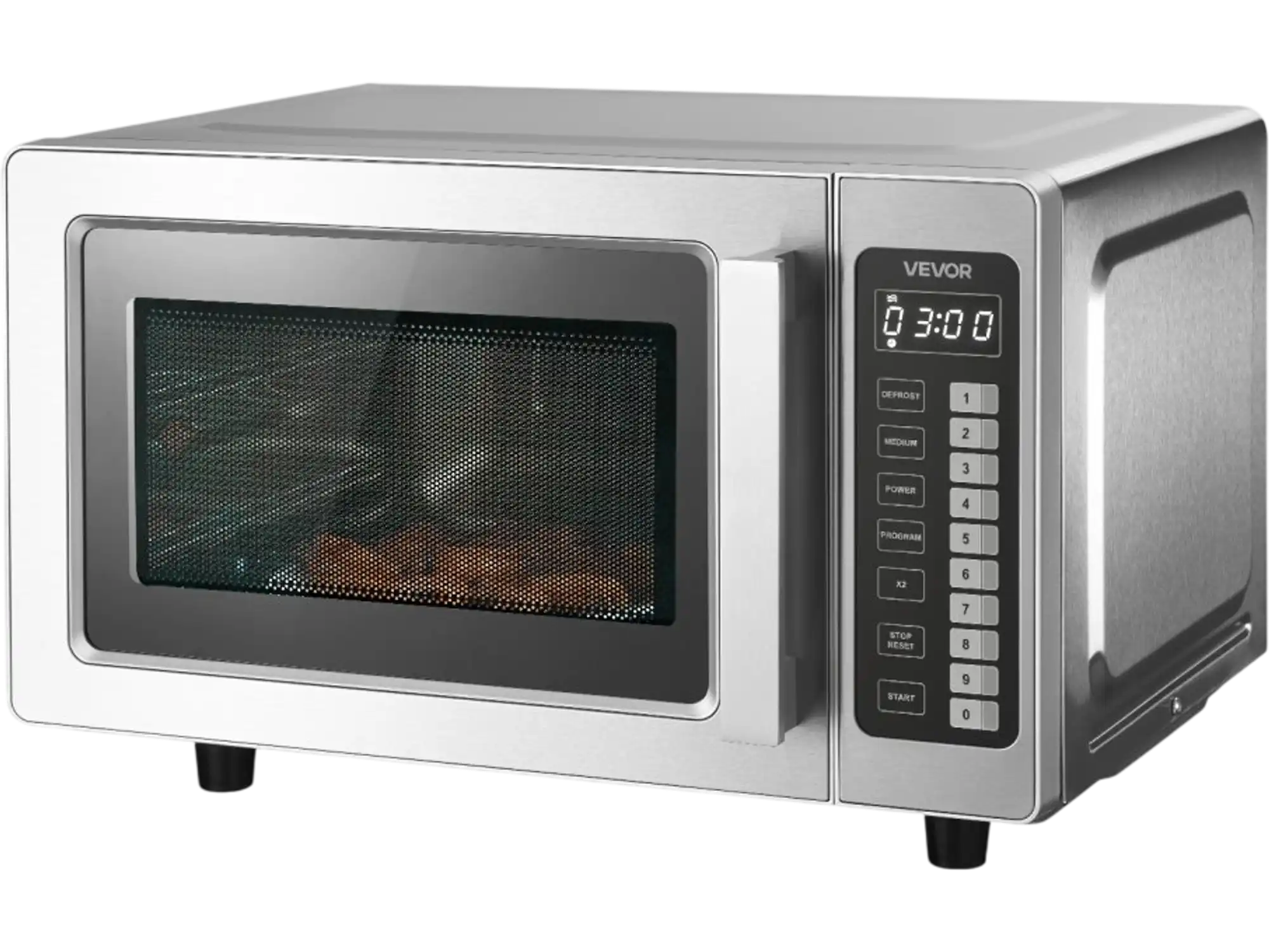 Vevor Commercial Microwave Oven 0.9 Cu. Ft. 1000W Stainless Steel Countertop New