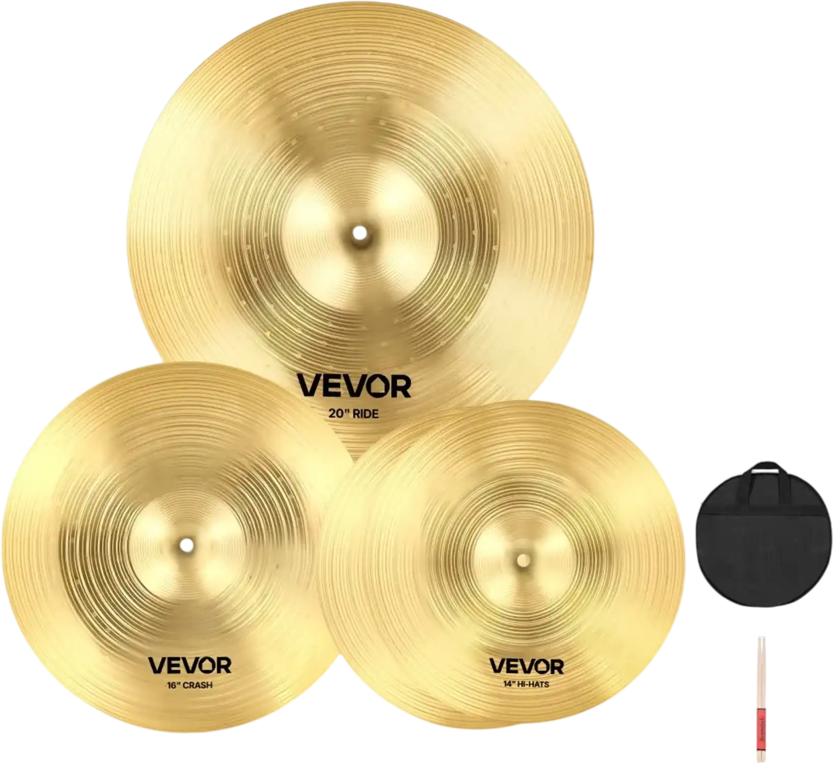 Vevor Cymbal Set 3-Piece 14