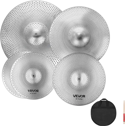Vevor Cymbal Pack Low Volume 4-Piece Quiet Drum Set New