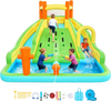 VEVOR Inflatable Bounce House, 13.3 x 11.4 x 8.4 ft Inflatable Bounce House Water Slide, Bouncer Castle with Climbing Wall, Double Tall Slides, Splash Pool & Mini Soccer, for 3 to 4 Kids Ages 3 to 8