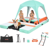 VEVOR Inflatable Floating Dock, 10 x 6 FT Inflatable Dock Platform, Non-Slip Water Air Mat with Portable Carrying Bag and Detachable Ladder, Floating Water Platform Island Raft for Pool Beach Ocean