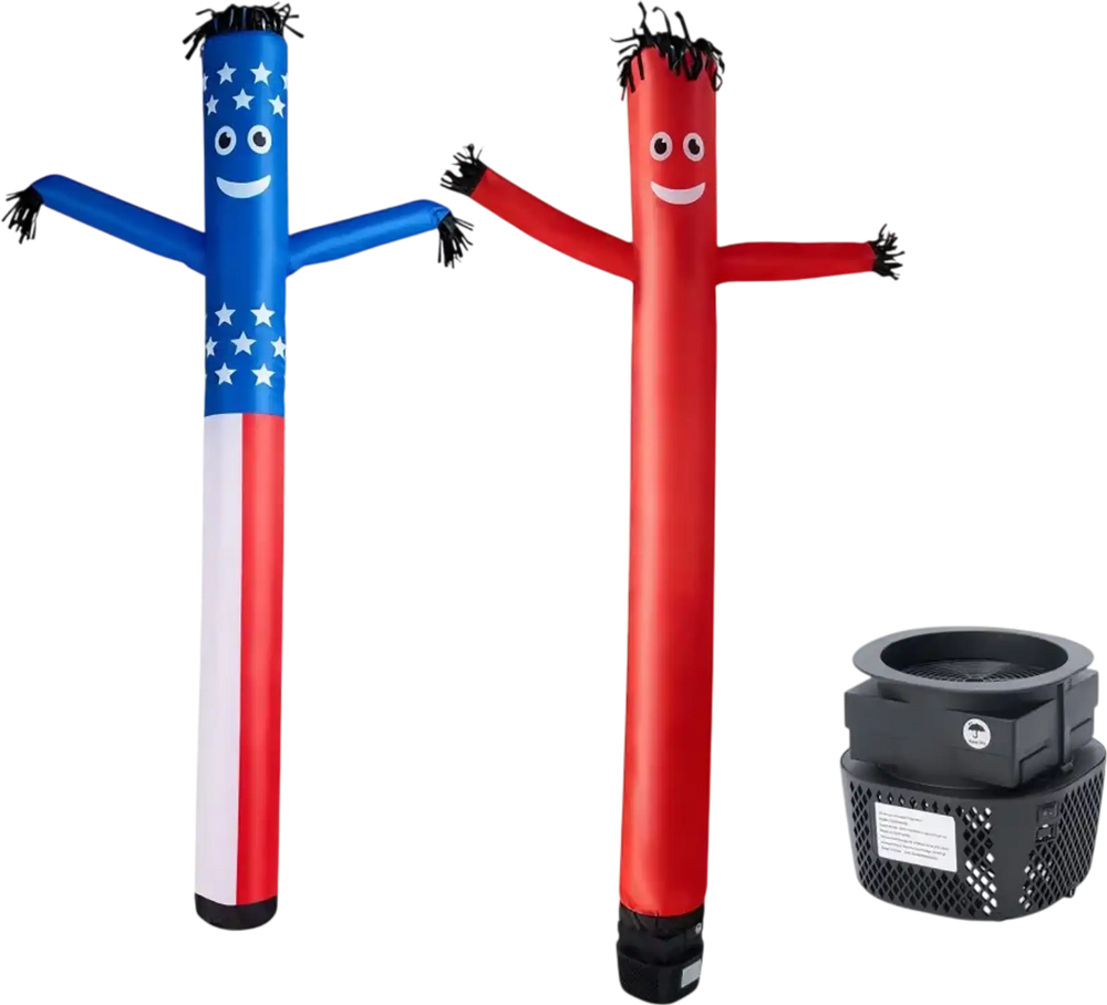 VEVOR Inflatable Tube Man with Blower, 8 ft Tall, Wacky Waving Wind Flying Inflatable Dancing Tube Guy with 1/15 HP IPX3 Waterproof Blower Fan, for Outdoor Advertising Business Store Party Decoration