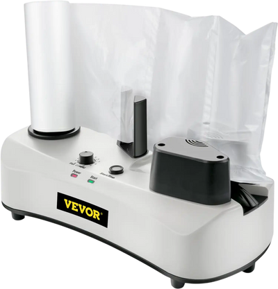 VEVOR Air Cushion Machine, Sealing Speed 7.2-7.8 ft/min Air Pillow Machine, 110V Air Pillow Packaging Machine, Portable Air Cushion Wrap Machine for Inflatable Packaging+164 ft/50 m Test Film Roll