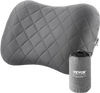 VEVOR Inflatable Camping Pillow, 5-Inch Thickened Travel Pillow, Soft Backpacking Pillows with Removable & Washable Cover, Storage Bag, Lightweight and Portable for Camping, Air Travel, Hiking, Office
