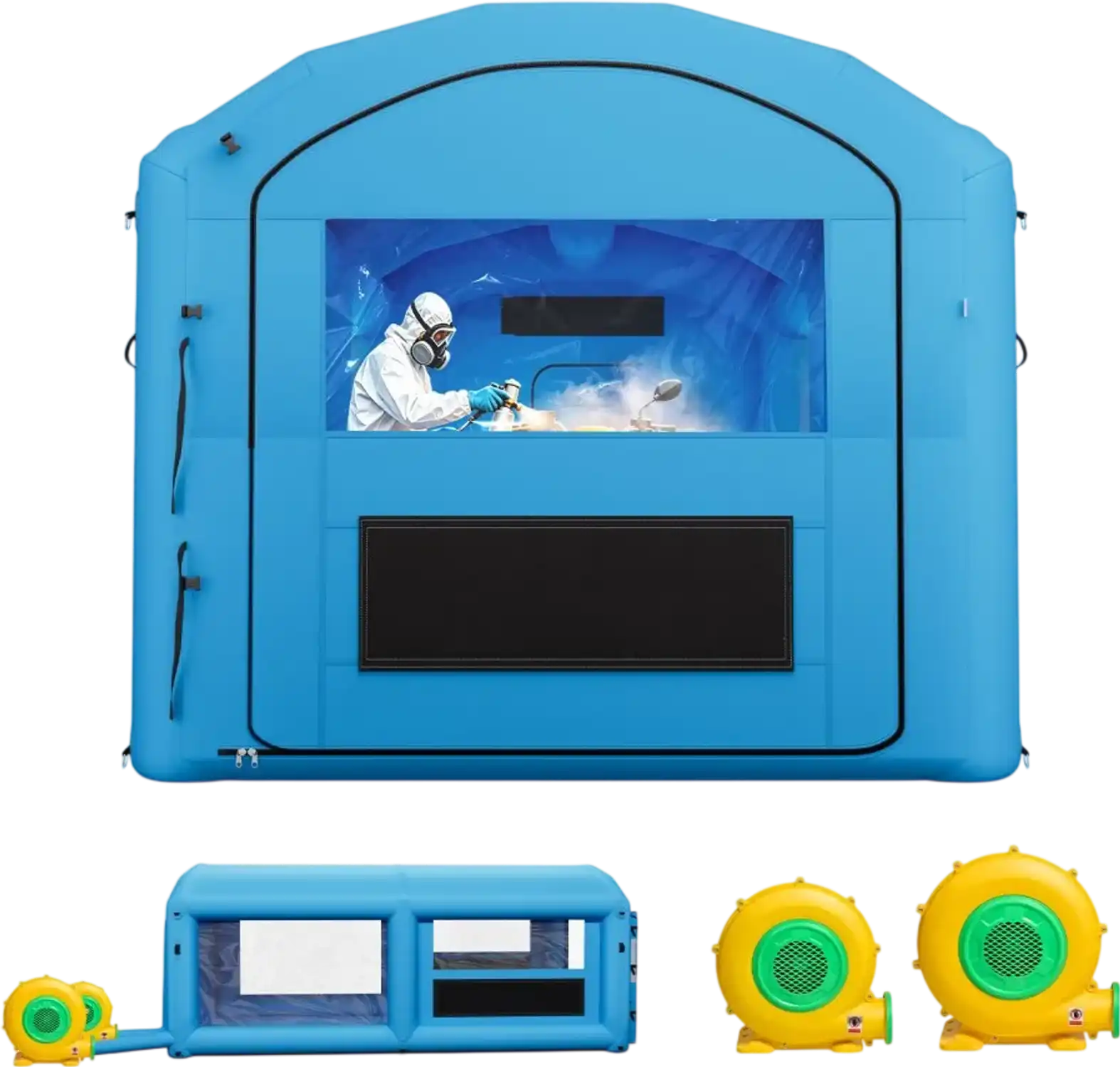 Vevor Inflatable Paint Booth Portable Spray Booth 20' x 10' x 8' Blue New