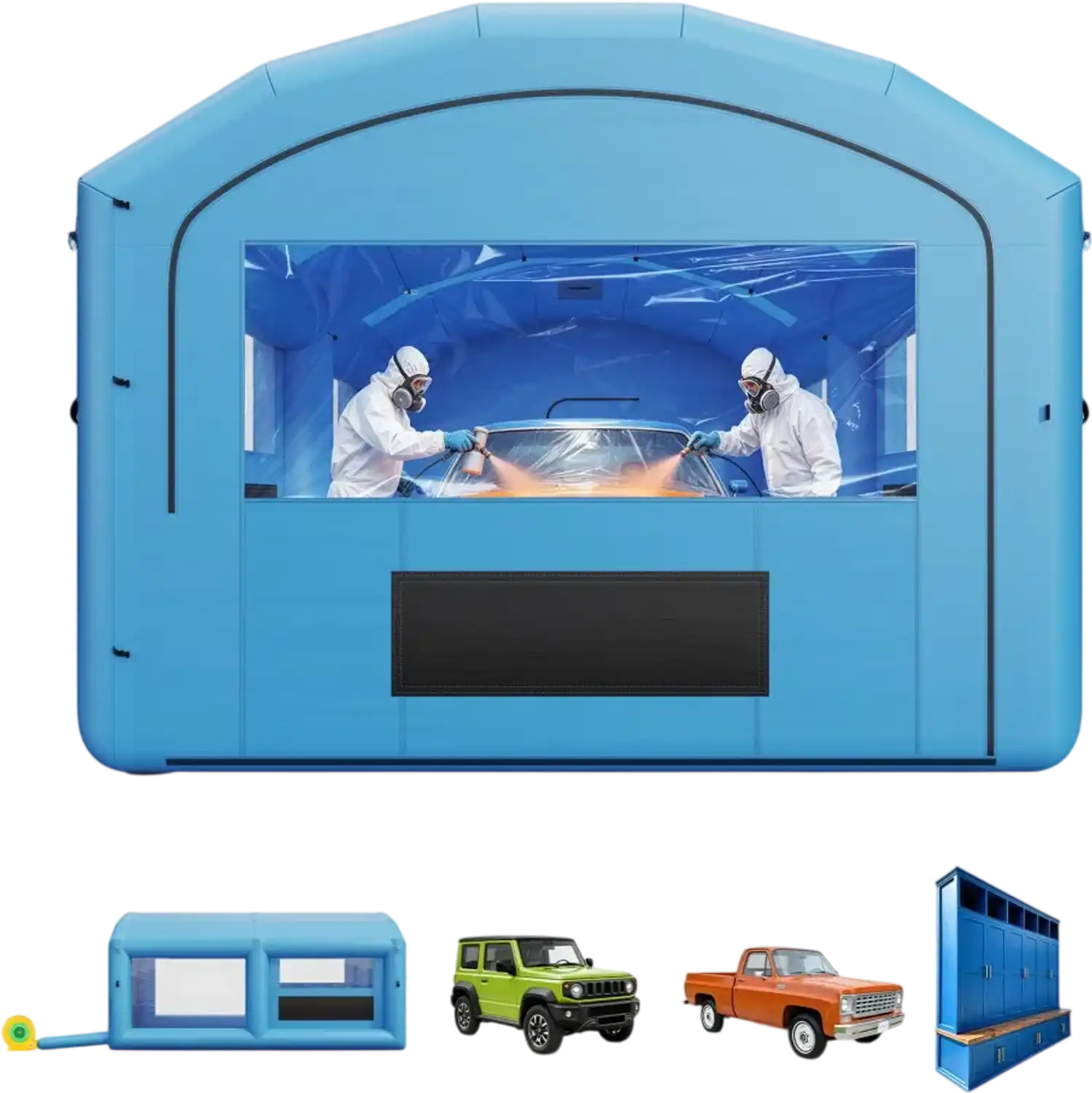 Vevor Inflatable Paint Booth 21' x 13' x 10' Portable Spray Booth for Pickup Trucks & Furniture New
