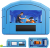 VEVOR Inflatable Paint Booth, 23 x 13 x 9 ft, Portable Spray Booth with 480W+750W Blowers, Large Filter Cotton, Changing Area, Arched Roof Painting Tent for ATV, Motorcycle, Medium Furniture, Blue
