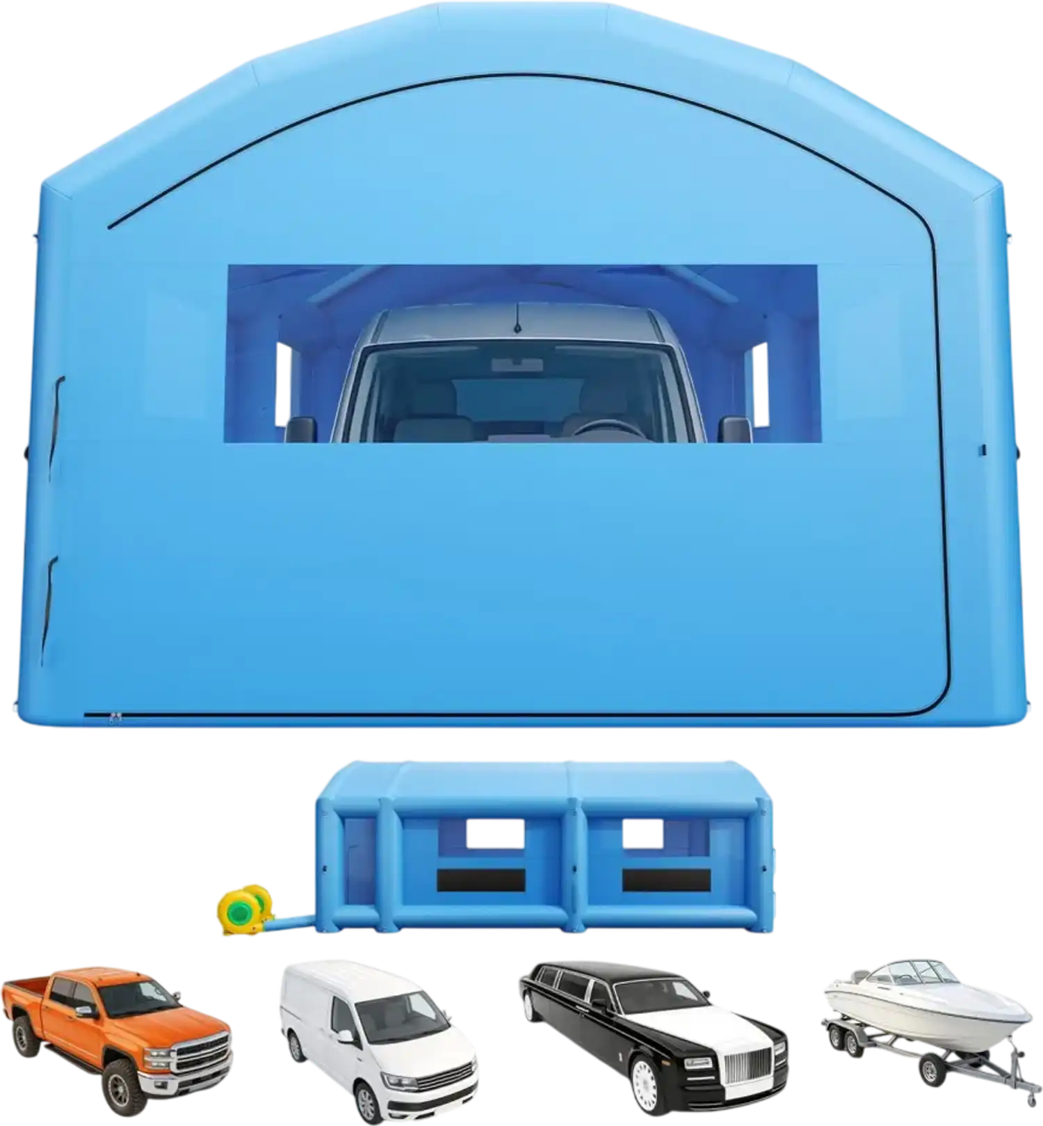 Vevor Inflatable Paint Booth 33 x 20 x 13' Portable Spray Booth with Changing Area New
