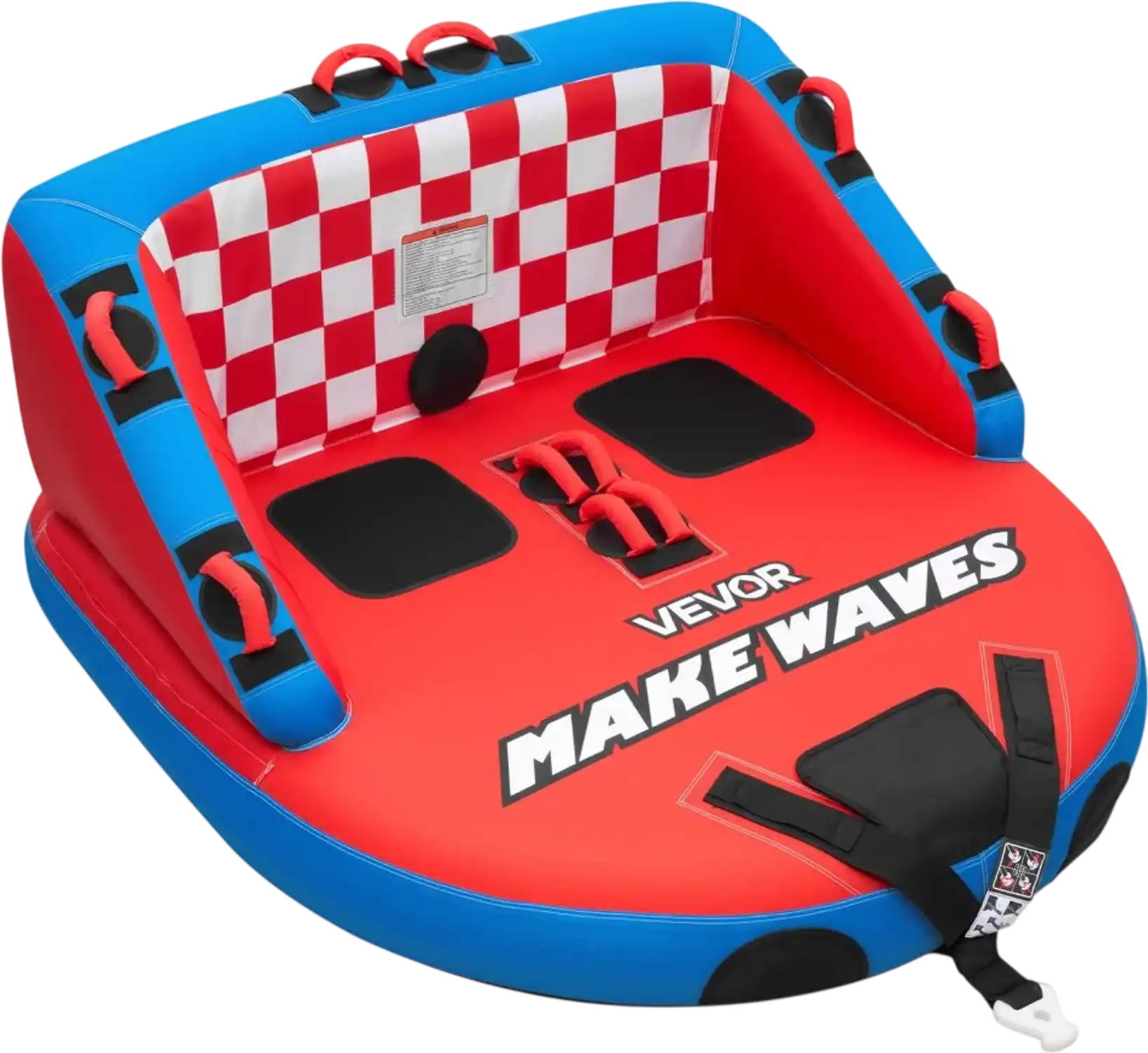 Vevor Towable Tube 2-Rider Inflatable Boat Tube 340 lbs Capacity New