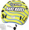 VEVOR Towable Tube for Boating, 1-3 Riders Inflatable Towable Tube with Bumper Fins, 510 lbs Water Sport Towable Tubes for Boats to Pull, Full Nylon Cover, EVA Grab Handles and Speed Safety Valve