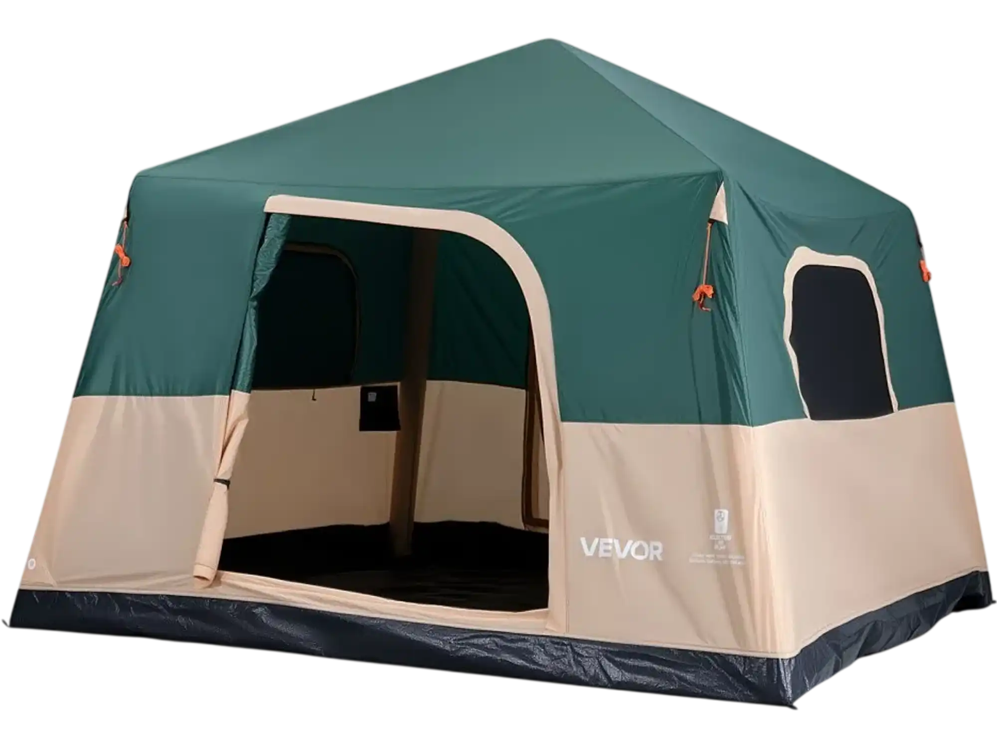 Vevor Camping Tent 6-Person Inflatable Cabin Tent with Rechargeable Pump Green New