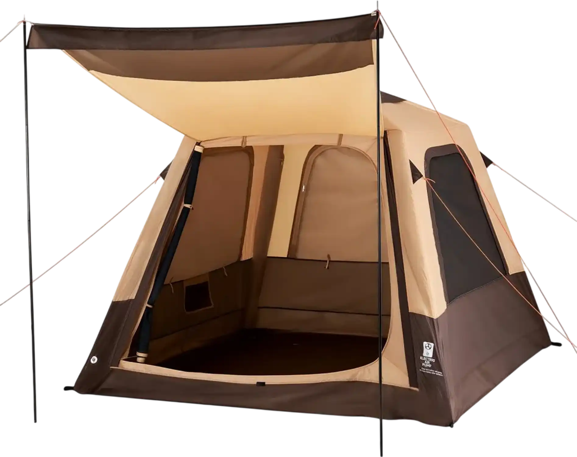 Vevor Camping Tent 4-Person Inflatable Cabin Waterproof Beige New