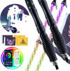 VEVOR 2 PCS 4 FT Whip Light with Spring Base, Led Whip Light with APP & Remote Control, Waterproof 360° Spiral RGB Chasing Lighted Whips with 2 Flags, for UTVs, ATVs, Motorcycles, RZR, Can-am, Go-kart