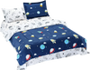 VEVOR Kids Comforter Set, 5 Pieces, Twin Bedding Sets with 1 Comforter, 1 Flat Sheet, 1 Fitted Sheet, 2 Pillowcases, Soft Microfiber & Space Printed, Bedding Comforter Sets for Boys Girls Teen
