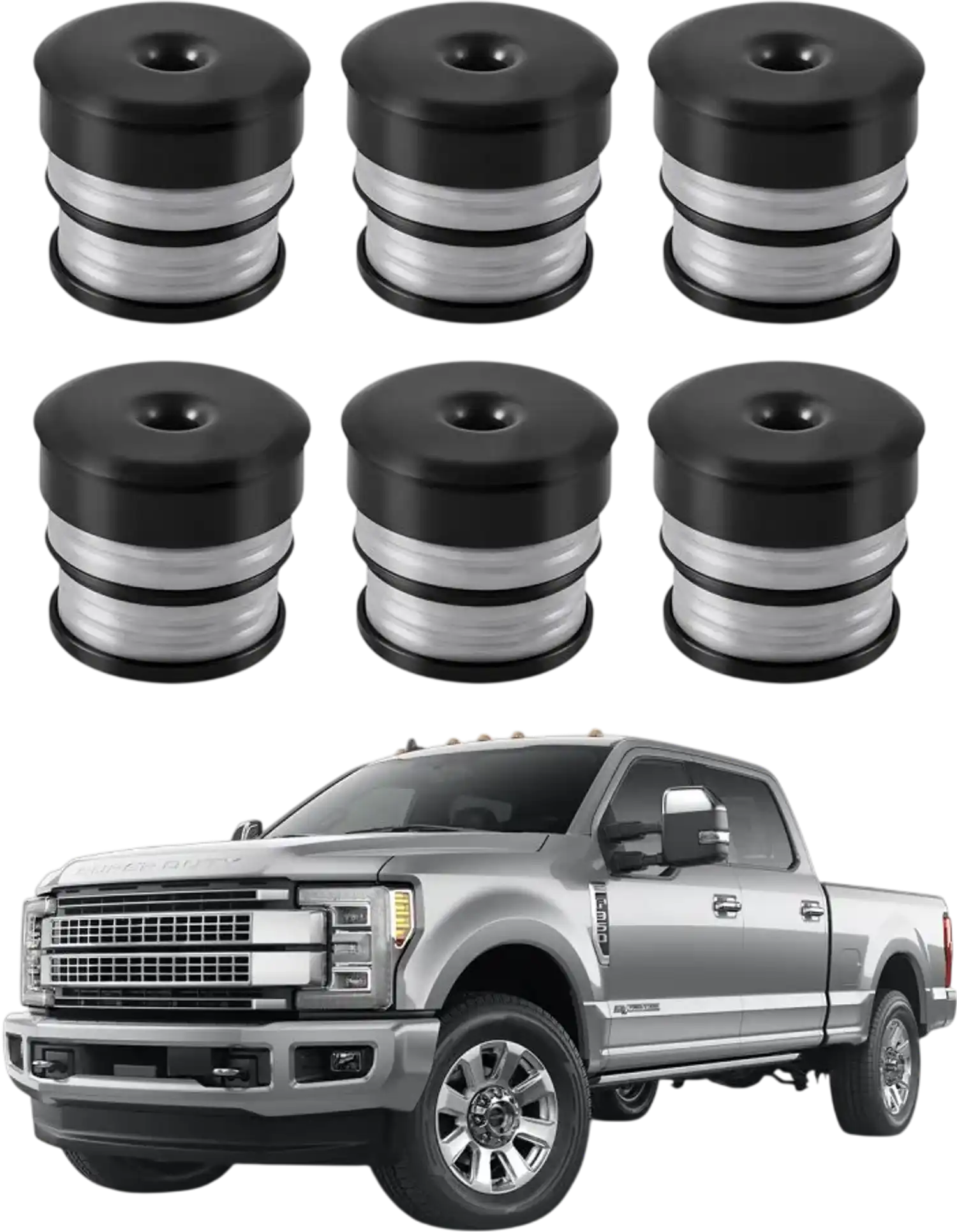 Vevor Body Mount Bushing Kit for 2008-2016 Ford F250 F350 Super Duty 48-Piece Gray New