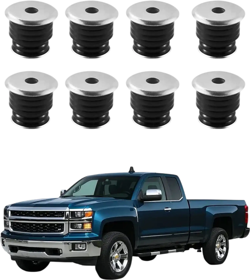 VEVOR Body Mount Bushing Kit, Compatible with 1999-2007 Ford F250 F350, 60 PCS Polyurethane Body Mount Kit, Quick Replacement, Durable Components for Improving Bumpy Driving Performance, Black
