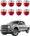 VEVOR Body Mount Bushing Kit, Compatible with 2008-2016 F250 F350 Super Duty, 60 PCS Polyurethane Body Mount Kit, Quick Replacement, Durable Components for Improving Bumpy Driving Performance, Red
