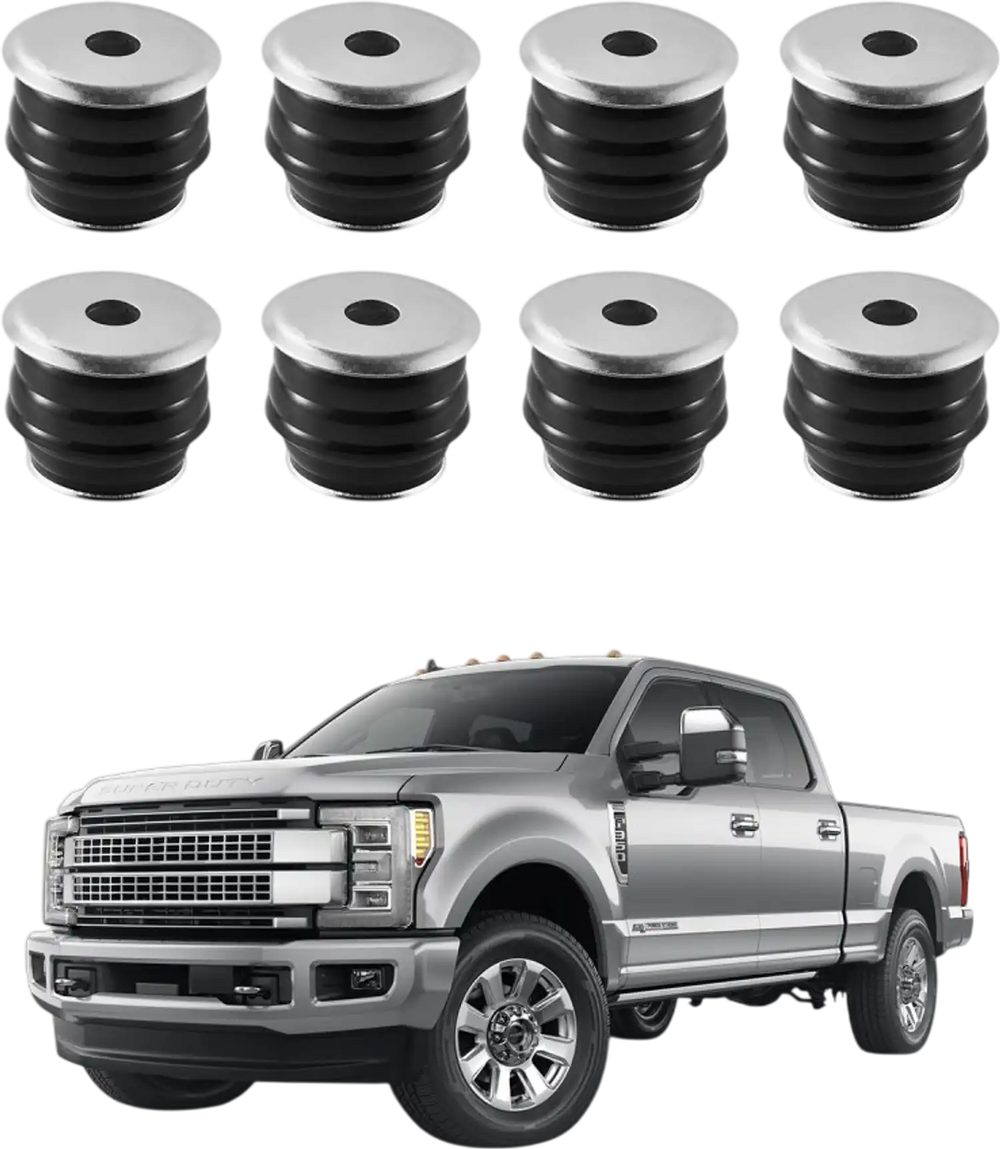 VEVOR Body Mount Bushing Kit, Compatible with 2008-2016 F250 F350 Super Duty, 60 PCS Polyurethane Body Mount Kit, Quick Replacement, Durable Components for Improving Bumpy Driving Performance, Black
