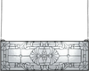VEVOR Stained Glass Window Panel, 35.2" x 13" Tiffany Style Hanging Transom Window Panel with Chain, Large Horizontal Rectangle Stain Glass, Vintage Traditional Art Handcrafts for Kitchen Home Decor