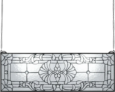 Vevor Stained Glass Window Panel Tiffany Style Hanging Transom 35.2
