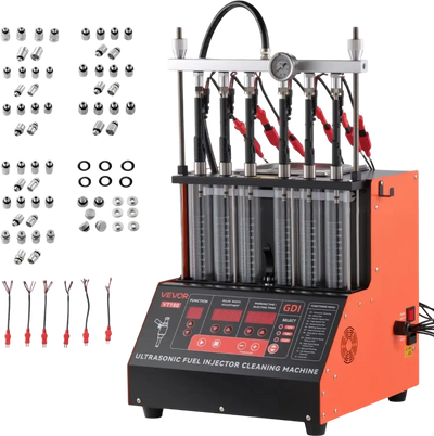 Vevor Fuel Injector Cleaner Tester 6-Cylinder 28kHz Ultrasonic Machine New