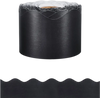 VEVOR Bulletin Board Border, 65.6 Feet Rolled Border Trim, Scalloped Bulletin Board Paper with Wavy Line Design, Classroom Border for Bulletin Board, School, Classroom, and Locker Decoration, Black