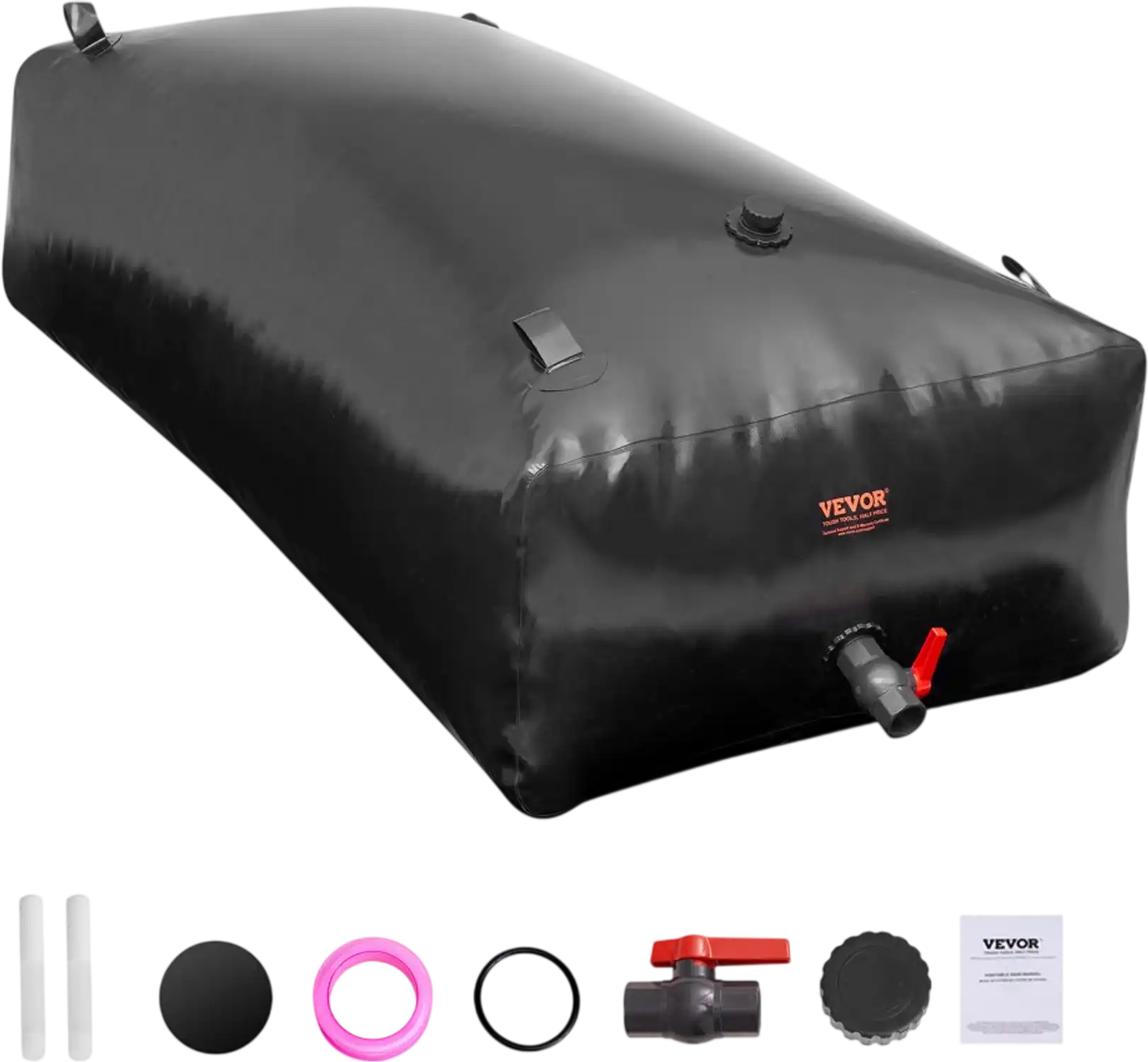 Vevor Water Storage Bladder 264 Gal Portable Collapsible PVC Water Tank Black New