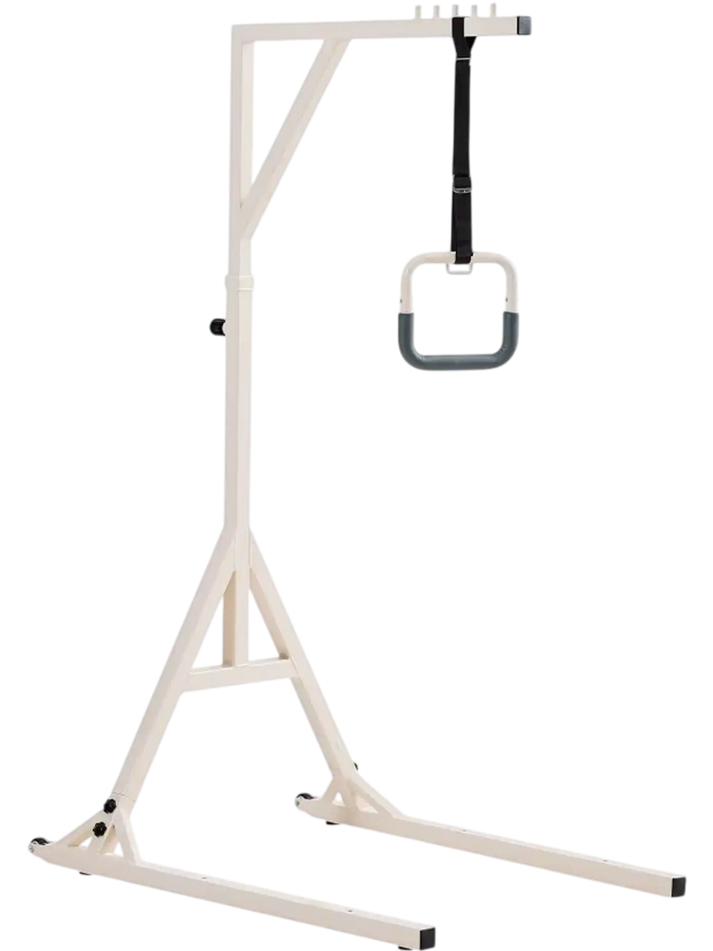 VEVOR Trapeze Bar for Bed Mobility, Height-Adjustable Bed Trapeze with 2 Casters, 350LBS Weight Capacity Heavy Duty Pull Up Trapeze Bar with Floor Stand for Elderly, Disabled, Bedridden Patients