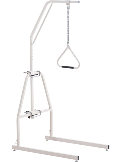 VEVOR Trapeze Bar for Bed Mobility, Bed Trapeze with Clamps and Floor Stand, 250LBS Weight Capacity Bed Pull Up Assist for Elderly, Patients & Disabled, Suitable for Home Care, Hospital, Nursing Home
