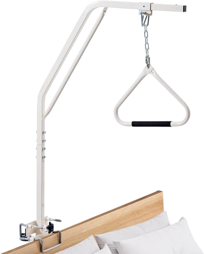 VEVOR Trapeze Bar for Bed Mobility, Medical Bed Trapeze with Clamps & Metal Chain, 250LBS Weight Capacity Bed Pull Up Assist for Elderly & Disabled, Ideal for Home Care, Hospitals, Nursing Homes