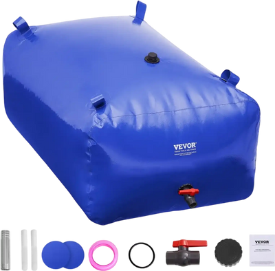 Vevor Water Storage Bladder 105.7 Gallon Collapsible PVC Portable Water Tank New