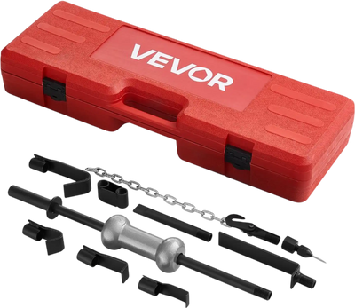 VEVOR Dent Puller Kit, 10 lbs 13-in-1 Slide Hammer Dent Removal Kit, Heavy-Duty Auto Body Truck Repair Automotive Damage Remover Tool Repair Frame with Carrying Case, Extension Rod, Non-Slip Handle