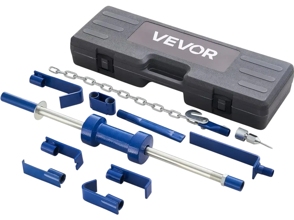 VEVOR Dent Puller Kit, 13 lbs 14-in-1 Slide Hammer Dent Removal Kit, Heavy-Duty Auto Body Truck Repair Automotive Damage Remover Tool Repair Frame with Carrying Case, Extension Rod, Non-Slip Handle