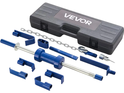 VEVOR Dent Puller Kit, 13 lbs 14-in-1 Slide Hammer Dent Removal Kit, Heavy-Duty Auto Body Truck Repair Automotive Damage Remover Tool Repair Frame with Carrying Case, Extension Rod, Non-Slip Handle