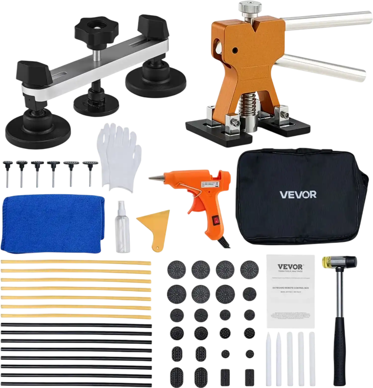 Vevor Dent Puller Kit 60-Pc Paintless Dent Removal Set New