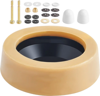 VEVOR Toilet Wax Ring Kit, 1.6-Inch Extra Thick Wax Ring for Toilet Bowls with Rust-Resistant Brass Bolts, Caps and Washers, Fits 3-Inch or 4-Inch Drain Pipes, Superior Sealing Performance