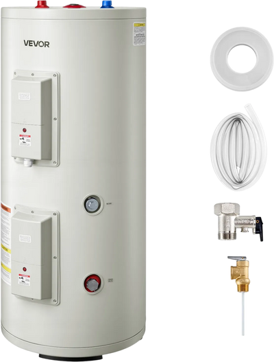 Vevor Electric Water Heater 30 Gal. Tank 5000W 240V Fits 3-4 Water Outlets New