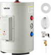 VEVOR 6 Gallon Electric Tank Water Heater, 1600W Point-of-Use Hot Water Heater with LED Display, Knob Control, Top Outlet, 120V Storage Design with T&P Valve for Studio Apartments, RVs, Gray