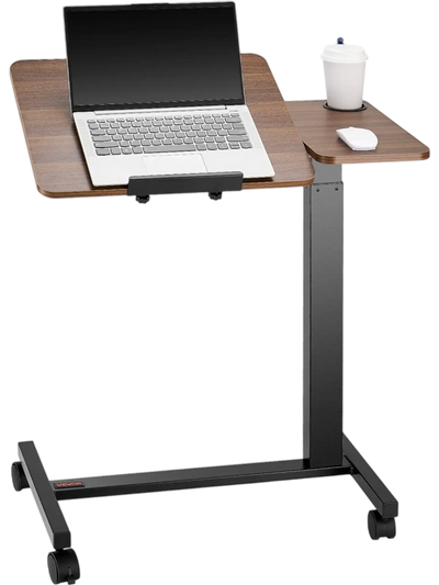 Vevor Overbed Table Adjustable Rolling Bedside Laptop Desk New