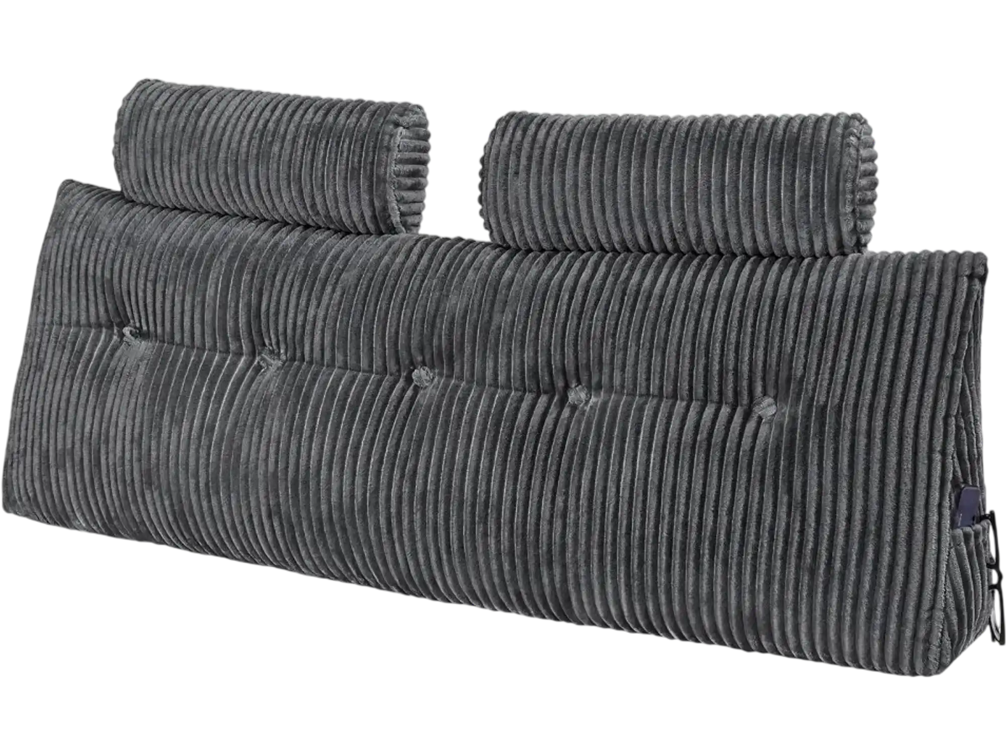 Vevor Headboard Pillow Queen Wedge Cushion with 2 Pockets & 2 Headrests New