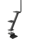 VEVOR Boat Trailer Steps, 3-Step, Heavy-Duty Boat Trailer Steps with Handle, Non-Slip Surface, 3 Mounting Angle Options, Carbon Steel Ladder Suitable for 3" x 3"/3" x 5"/4" x 4" Frame, Bottom Mounting