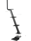 VEVOR Boat Trailer Steps, 4-Step, Heavy-Duty Boat Trailer Steps with Handle, Non-Slip Surface, 3 Mounting Angle Options, Carbon Steel Ladder Suitable for 3" x 3"/3" x 5"/4" x 4" Frame, Bottom Mounting