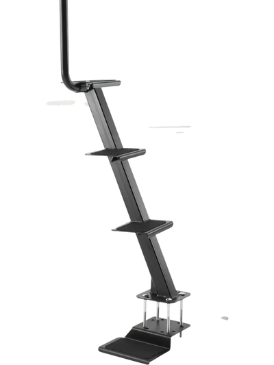 VEVOR Boat Trailer Steps, 4-Step, Heavy-Duty Boat Trailer Steps with Handle, Non-Slip Surface, 3 Mounting Angle Options, Carbon Steel Ladder Suitable for 3
