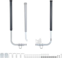 VEVOR Boat Trailer Guides, 40 in/48 in Height Guide Poles, 2PCS High-Hardness Steel Trailer Guide-Ons, Adjustable Guide Poles with PVC Pipes, for Ski Boats, Compact Fishing Boats, Small Sailboat