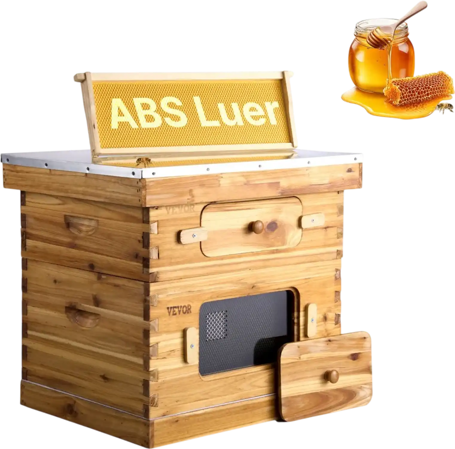 Vevor Bee Hive 20-Frame Langstroth Beehive Starter Kit with Acrylic Windows New