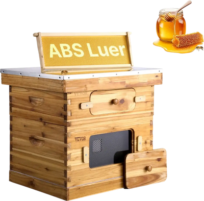 Vevor Bee Hive 20-Frame Langstroth Beehive Starter Kit with Acrylic Windows New